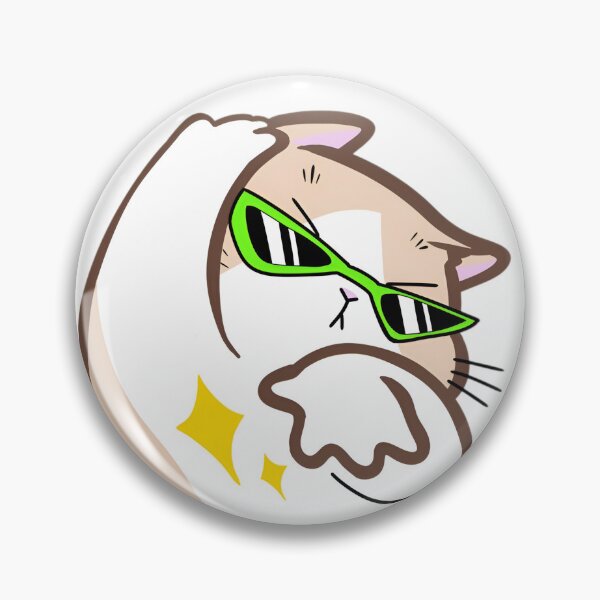 Item preview, Cool Neon Glasses Cat – Funny Cartoon Cat Design designed and sold by Dyan4.