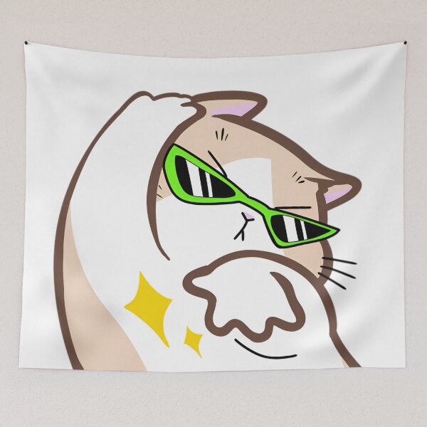 Item preview, Cool Neon Glasses Cat – Funny Cartoon Cat Design designed and sold by Dyan4.