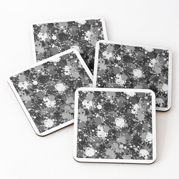 Item preview, Monochrome Splatter Action Abstract Art designed and sold by THE SPLATTERED HAUS BY SAGE BANKS.
