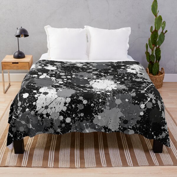 Item preview, Monochrome Splatter Action Abstract Art designed and sold by THE SPLATTERED HAUS BY SAGE BANKS.