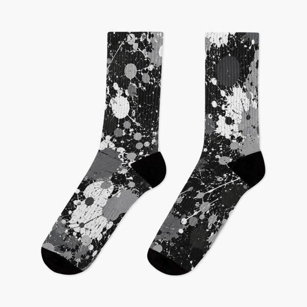 Item preview, Monochrome Splatter Action Abstract Art designed and sold by THE SPLATTERED HAUS BY SAGE BANKS.