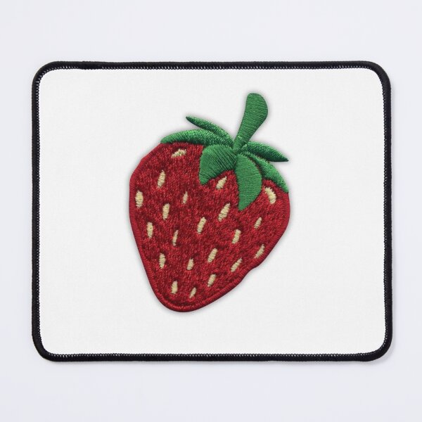Item preview, Classic Red Strawberry Embroidered Patch – Cute Fruit Iron-On Applique for Clothing & Bags designed and sold by kaizen x malena.