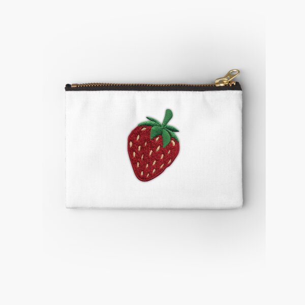 Item preview, Classic Red Strawberry Embroidered Patch – Cute Fruit Iron-On Applique for Clothing & Bags designed and sold by kaizen x malena.