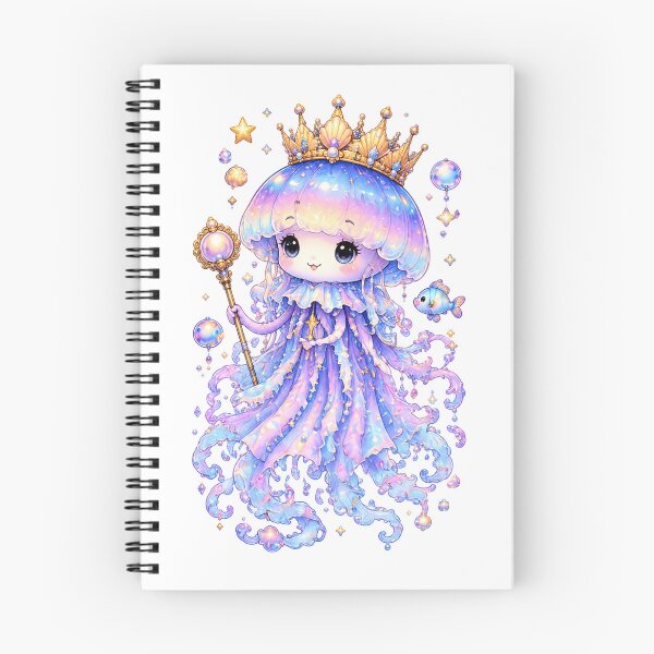 Item preview, Jellyfish Princess – Cute Kawaii Magical Ocean Fantasy designed and sold by Dreamy Ocean Art.