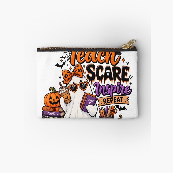 Item preview, Teach Scare Inspire Repeat – Cute Halloween Ghost Teacher Design designed and sold by Gallery-yuuna .