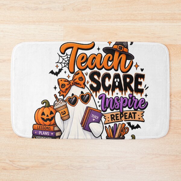 Item preview, Teach Scare Inspire Repeat – Cute Halloween Ghost Teacher Design designed and sold by Gallery-yuuna .
