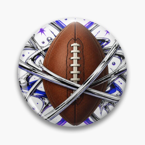 Item preview, Y2K Chrome Orbit Football Quarterback T-Shirt | Futuristic QB Sports Graphic designed and sold by Tarun Thakur.
