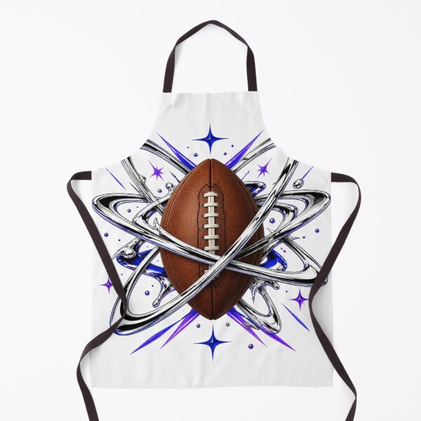 Item preview, Y2K Chrome Orbit Football Quarterback T-Shirt | Futuristic QB Sports Graphic designed and sold by Tarun Thakur.