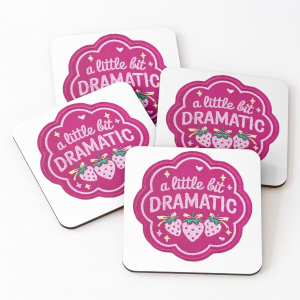 Item preview, "A Little Bit Dramatic" Scalloped Patch – Coquette Strawberry & Bow Iron-On Badge designed and sold by kaizen x malena.