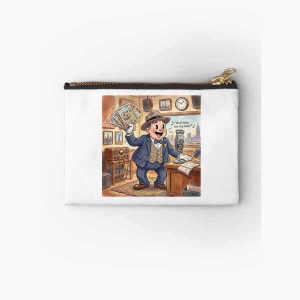 Item preview, 1930s Radio Broadcaster Reading Comic Strips designed and sold by UntoldJukebox.
