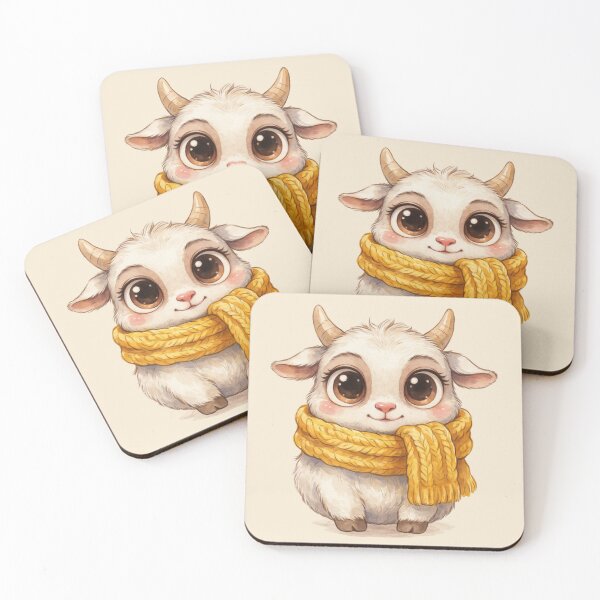 Item preview, Cute Baby Goat in Yellow Scarf – Whimsical Watercolor Animal. designed and sold by SaraSumi.