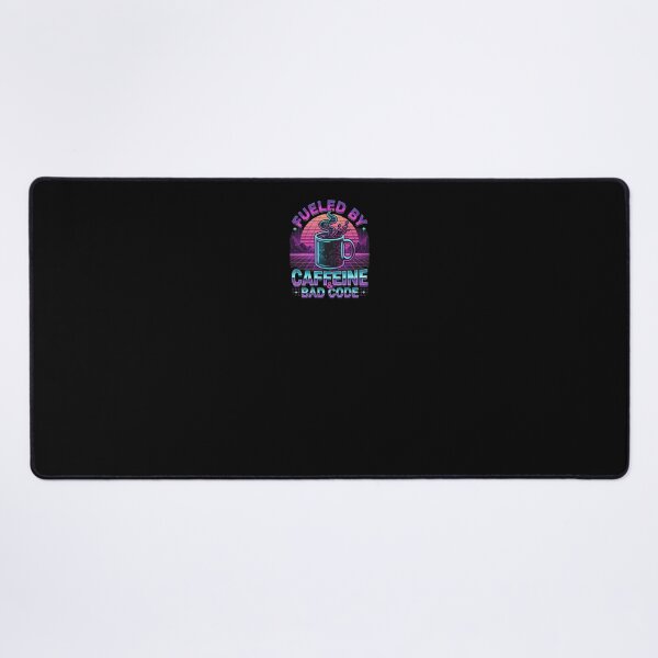 Item preview, Fueled By Caffeine And Bad Code Retro Synthwave Developer designed and sold by eihabo.