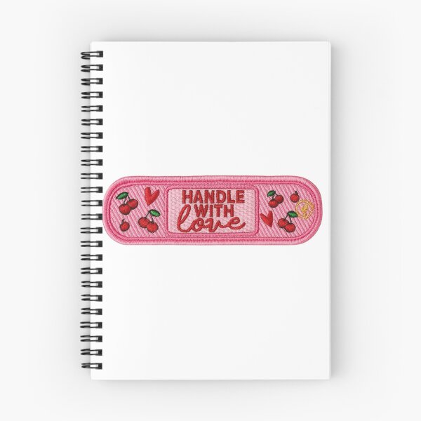 Item preview, "Handle With Love" Band-Aid Embroidered Patch – Cute Cherry & Heart Iron-On Applique designed and sold by kaizen x malena.