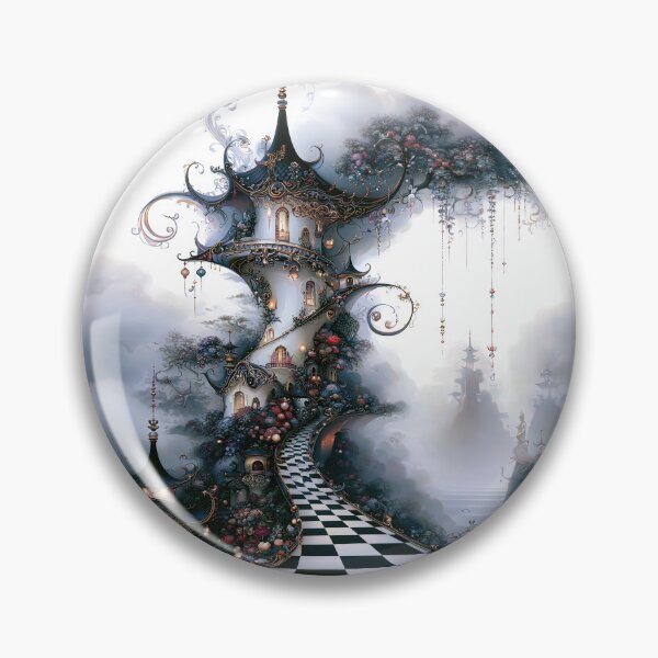 Item preview, Pagoda of the Cloudbound Checkers designed and sold by bloorose.