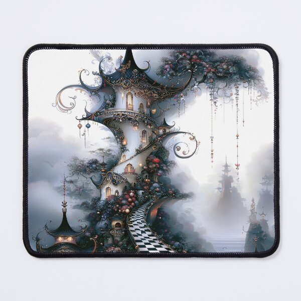 Item preview, Pagoda of the Cloudbound Checkers designed and sold by bloorose.