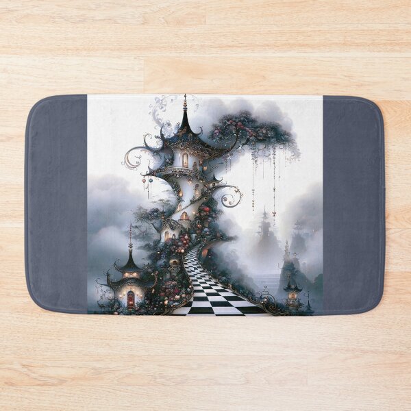Item preview, Pagoda of the Cloudbound Checkers designed and sold by bloorose.