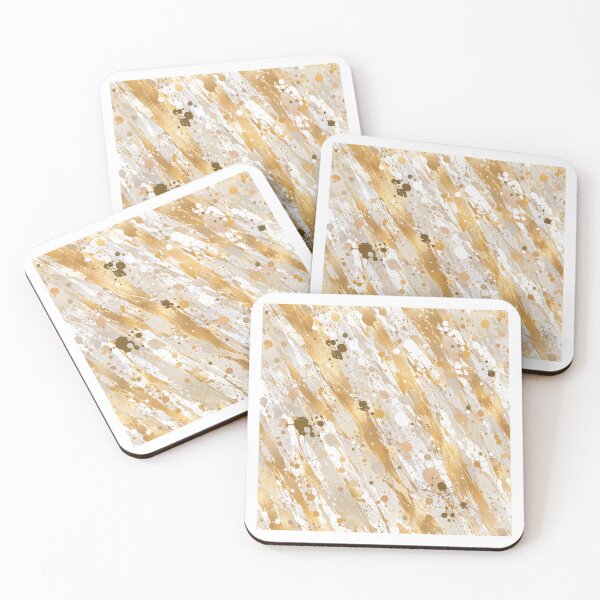 Item preview, Luminous Gold and Bronze Splatter Abstract Art designed and sold by THE SPLATTERED HAUS BY SAGE BANKS.