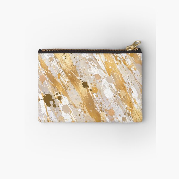 Item preview, Luminous Gold and Bronze Splatter Abstract Art designed and sold by THE SPLATTERED HAUS BY SAGE BANKS.