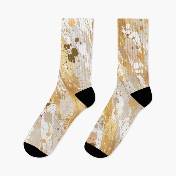 Item preview, Luminous Gold and Bronze Splatter Abstract Art designed and sold by THE SPLATTERED HAUS BY SAGE BANKS.