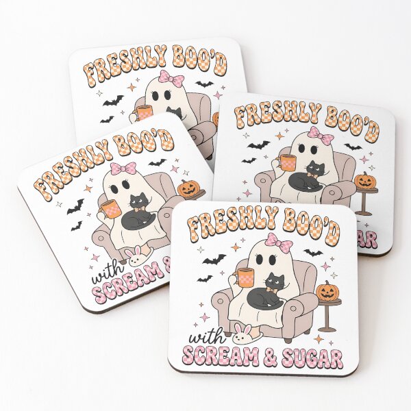 Item preview, Freshly Bood Cute Halloween Ghost Coffee designed and sold by KroghDs.