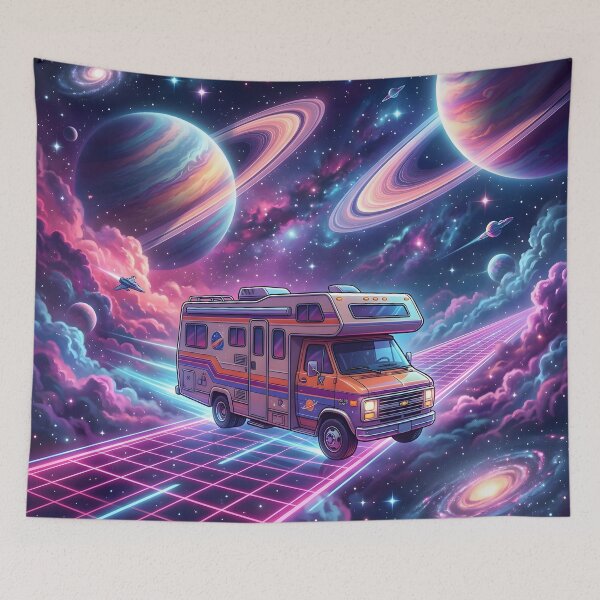 Item preview, Retro Cosmic Road Trip Through the Galaxy designed and sold by Herodestroyer.