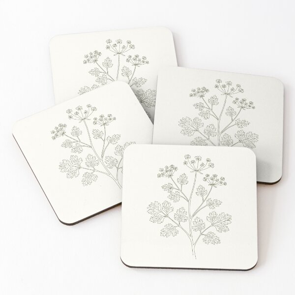 Item preview, Vintage coriander botanical print – Cilantro kitchen wall art designed and sold by CroesCreations.