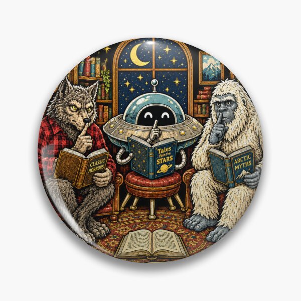Item preview, Shhh We’re Trying to Read – Cryptid Book Club designed and sold by Spyshirt.