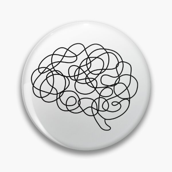 Item preview, Continuous Line Messy Brain Doodle designed and sold by IriArt-Designs.