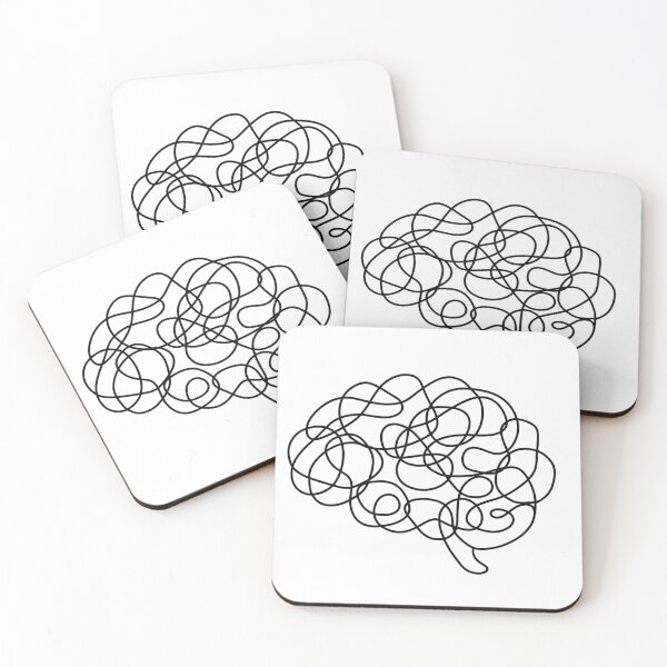 Item preview, Continuous Line Messy Brain Doodle designed and sold by IriArt-Designs.
