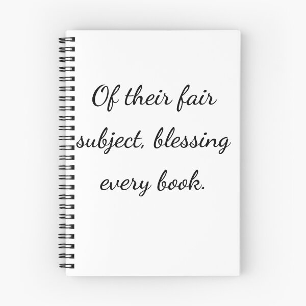 Item preview, “Of their fair subject, blessing every book.” - handwriting black designed and sold by ariksworld.