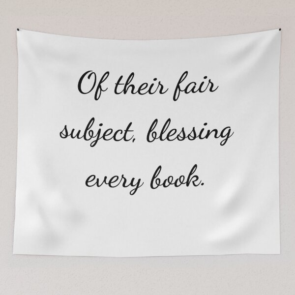 Item preview, “Of their fair subject, blessing every book.” - handwriting black designed and sold by ariksworld.