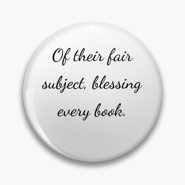 Item preview, “Of their fair subject, blessing every book.” - handwriting black designed and sold by ariksworld.