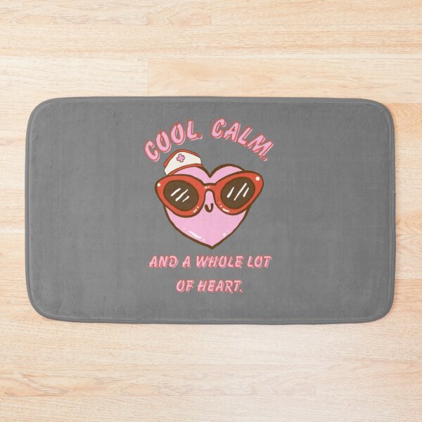 Item preview, Cool Calm & A Whole Lot of Heart Nurse T-Shirt - Cute Pink Heart Sunglasses RN Gift designed and sold by PoppaBear71.