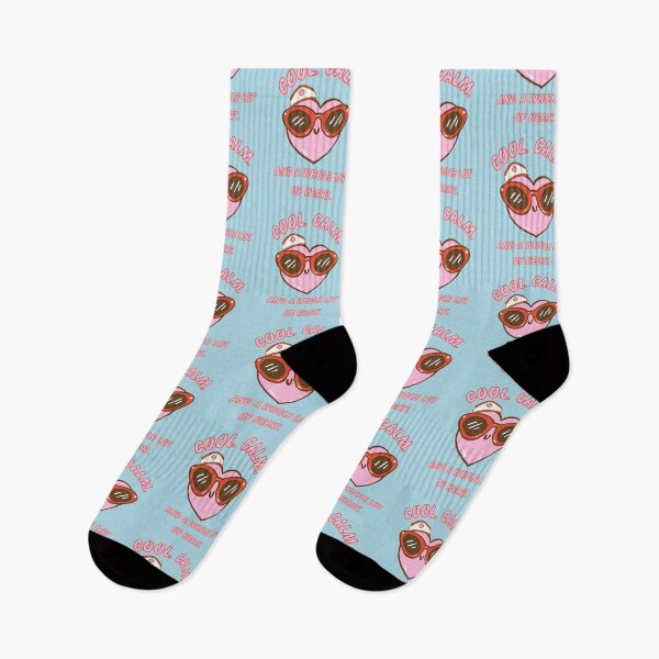Item preview, Cool Calm & A Whole Lot of Heart Nurse T-Shirt - Cute Pink Heart Sunglasses RN Gift designed and sold by PoppaBear71.
