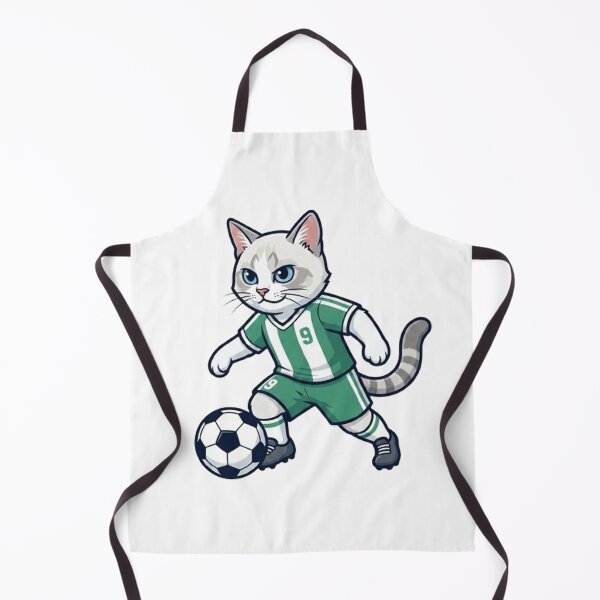 Item preview, Cute Soccer Cat Player Number 9 Cartoon Kitten Sports Art designed and sold by PetalsPaws.