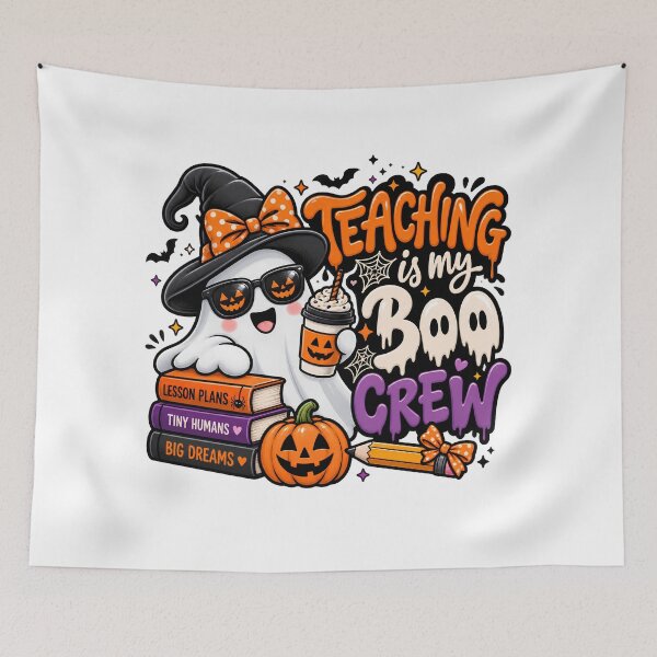 Item preview, Teaching Is My Boo Crew – Cute Halloween Ghost Teacher Design designed and sold by Gallery-yuuna .