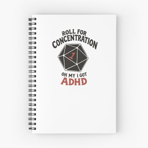 Item preview, Oh My I Got ADHD Roll For Concentration Funny D20 Natural 1 Critical Fail Meme designed and sold by Yellowriversss.