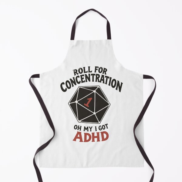 Item preview, Oh My I Got ADHD Roll For Concentration Funny D20 Natural 1 Critical Fail Meme designed and sold by Yellowriversss.