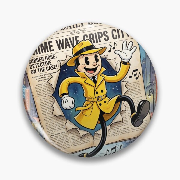 Item preview, 1930s Rubber Hose Detective Breaking News designed and sold by UntoldJukebox.