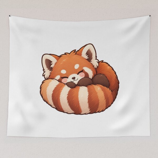 Item preview, Sleepy Kawaii Red Panda designed and sold by Krys-Designs.