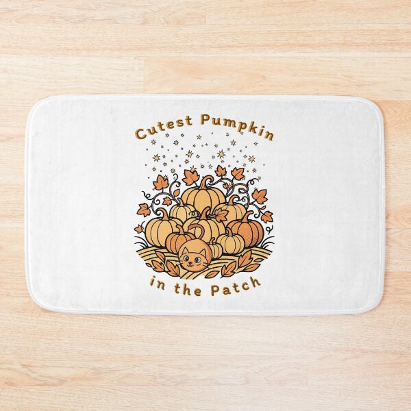 Item preview, Cutest Pumpkin in the Patch Cute Fall Cat & Pumpkins | Dark Ink Edition designed and sold by SunandShade.