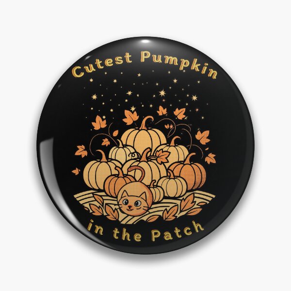 Item preview, Cutest Pumpkin in the Patch Cute Fall Cat & Pumpkins | Light Ink Edition designed and sold by SunandShade.