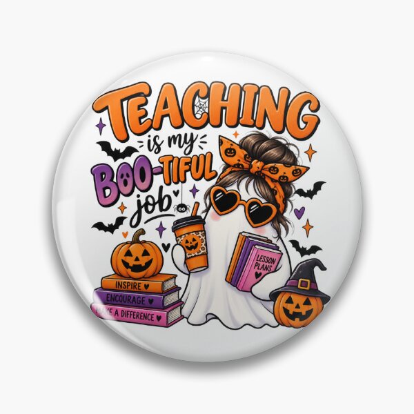 Item preview, Teaching Is My Boo-tiful Job – Cute Halloween Teacher Ghost Design designed and sold by Gallery-yuuna .