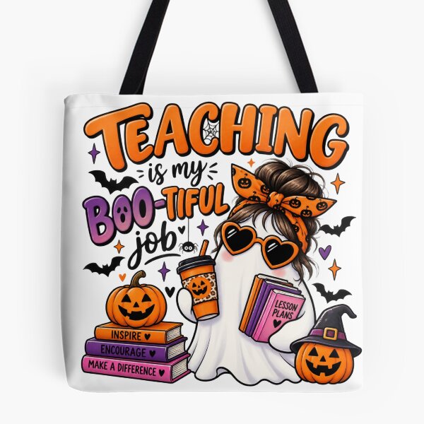 Item preview, Teaching Is My Boo-tiful Job – Cute Halloween Teacher Ghost Design designed and sold by Gallery-yuuna .