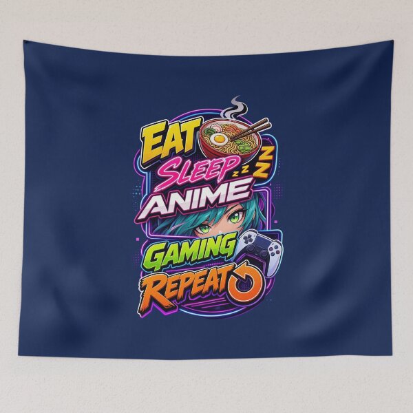 Item preview, Eat Sleep Anime Gaming Repeat designed and sold by fomafamilyy.
