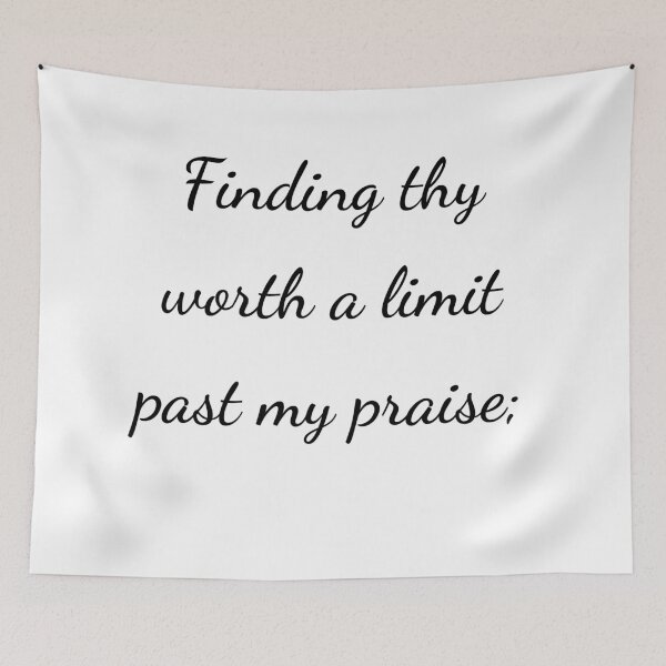 Item preview, “Finding thy worth a limit past my praise;” - handwriting black designed and sold by ariksworld.
