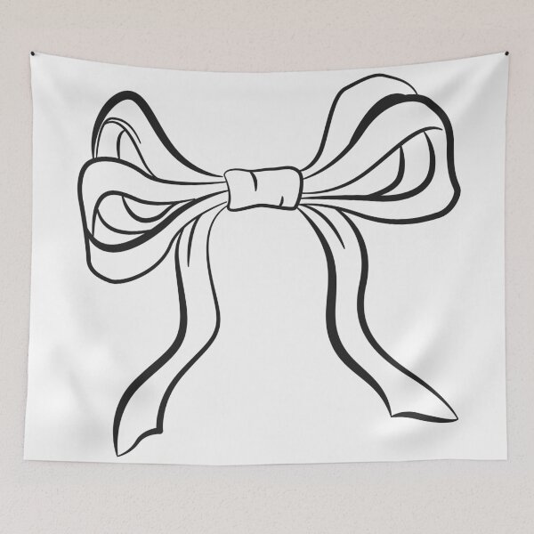 Item preview, Elegant coquette Bow Ribbon Line Art Illustration, Hand Drawn Outline designed and sold by CHERRY--SHOP.