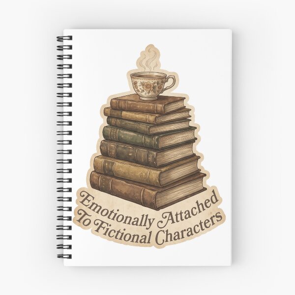 Item preview, Emotionally Attached To Fictional Characters Dark Academia designed and sold by PANCOSS.