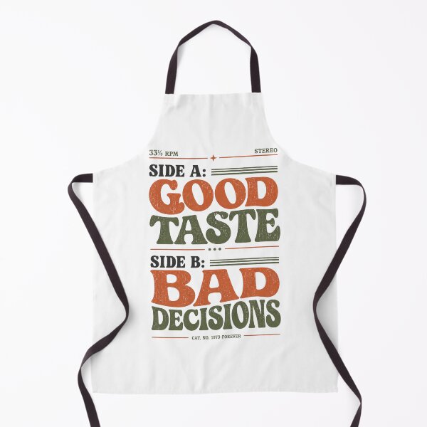 Item preview, Side A Good Taste Side B Bad Decisions Vintage Vinyl Typography designed and sold by Golden Era Studio.