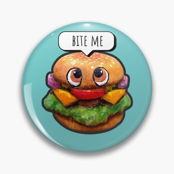 Item preview, Funny burger - Bite me! designed and sold by TurquoiseChicken.